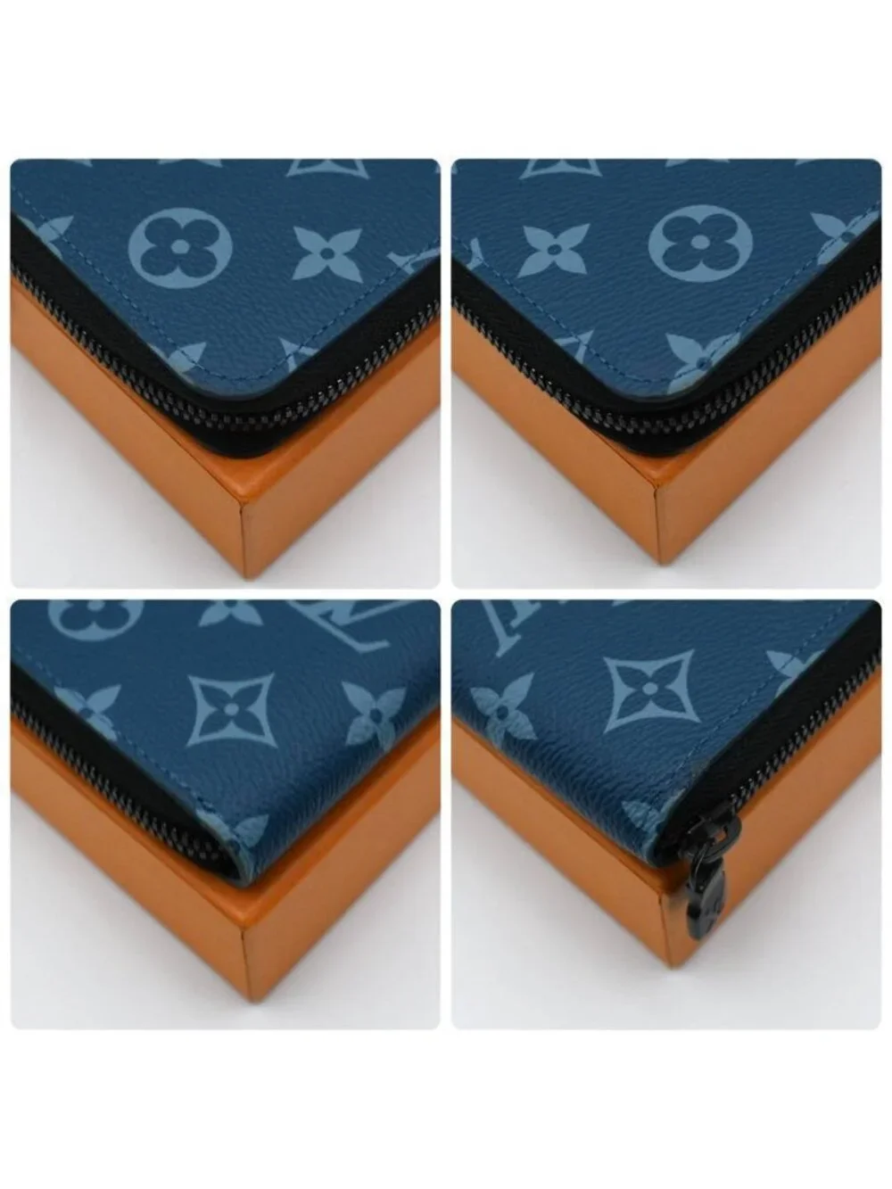 Louis Vuitton Monogram Zippy Wallet Vertical Blue